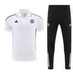 Mens Manchester United 2025/26 White Suit Polo