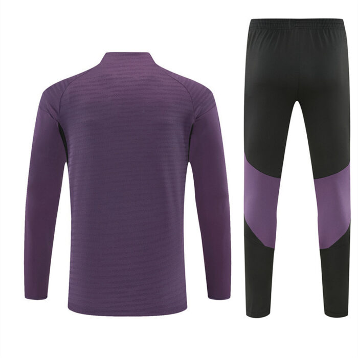 Mens Manchester United 2025 Half-zip Purple Tracksuit Player Version