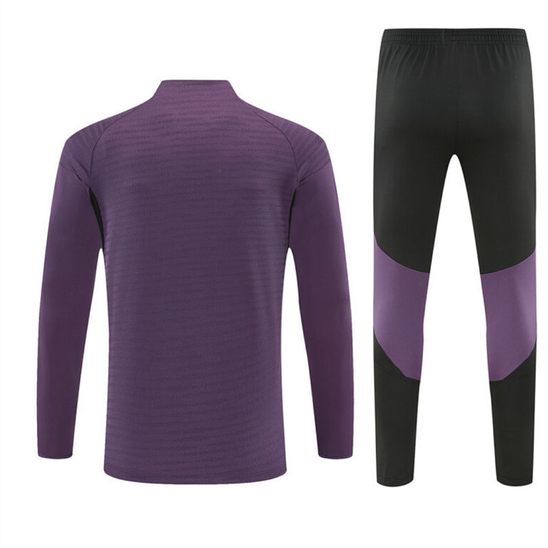 Mens Manchester United 2025 Half-zip Purple Tracksuit Player Version