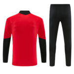 Mens Manchester United 2026/27 Black Collar Edition Half-zip Red Tracksuit