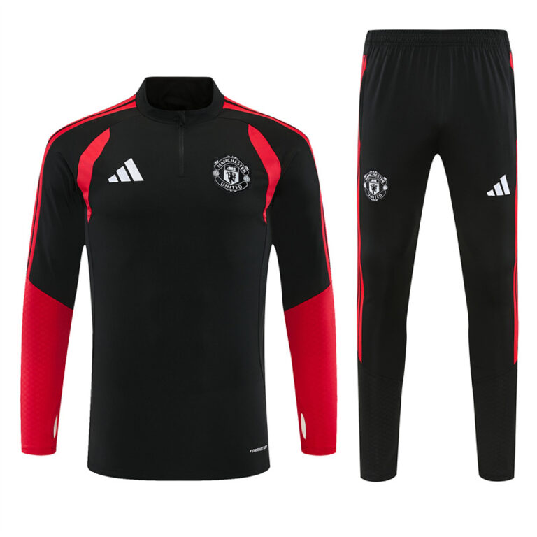 Mens Manchester United 2026/27 Half-zip Black Tracksuit