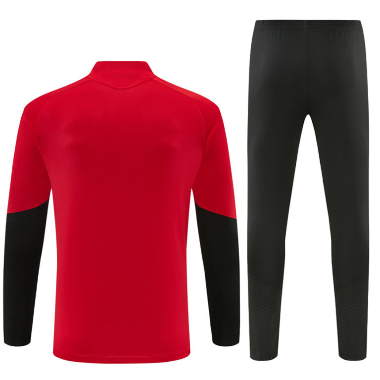 Mens Manchester United 2026/27 Half-Zip Red and Black Tracksuit