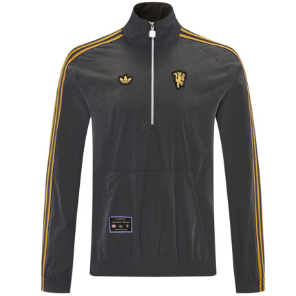 Mens Manchester United 2026 Windbreaker Gray Jacket