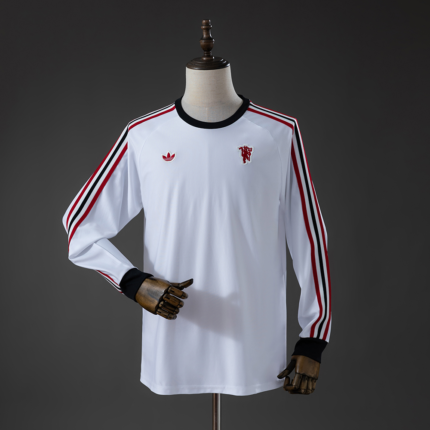 Mens Manchester United Terrace Icons T- White Long Sleeve Jersey