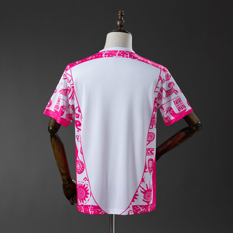 Mens Mexico 2025/26 Special Edition White and Pink Jersey