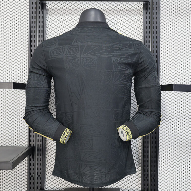 Mens Mexico 2025 black champion Long Sleeve Jersey Player Version