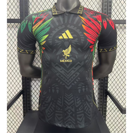 Mens Mexico 2025 Black Lapel Special Edition Jersey Player Version