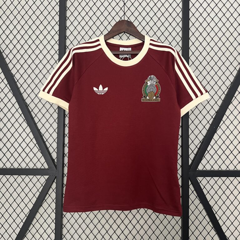 Mens Mexico 2025 Special Edition Red Retro Style Jersey