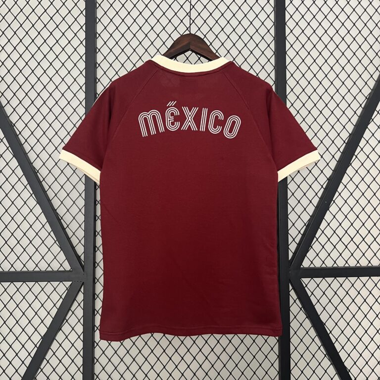 Mens Mexico 2025 Special Edition Red Retro Style Jersey