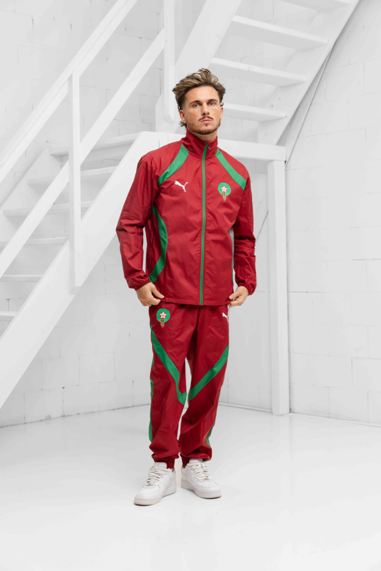 Mens Morocco 2026 World Cup World Cup Red Windbreaker Tracksuit