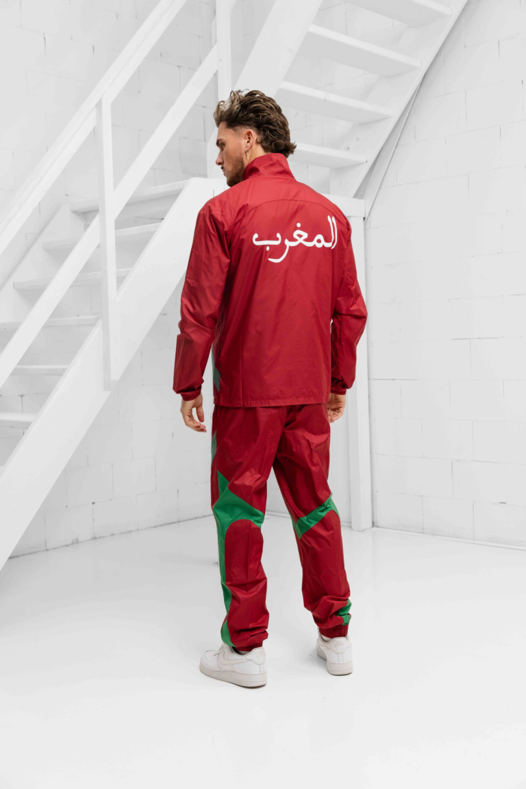 Mens Morocco 2026 World Cup World Cup Red Windbreaker Tracksuit