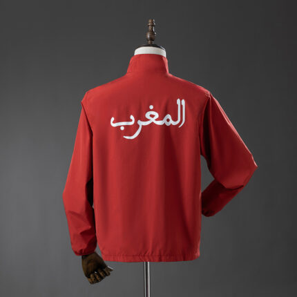 Mens Morocco 2026 World Cup World Cup Reversible Windbreaker Red Jacket