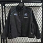 Mens Napoli 2025/26 pad printed black waterproof windbreaker Jacket