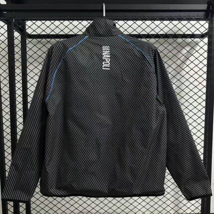 Mens Napoli 2025/26 pad printed black waterproof windbreaker Jacket