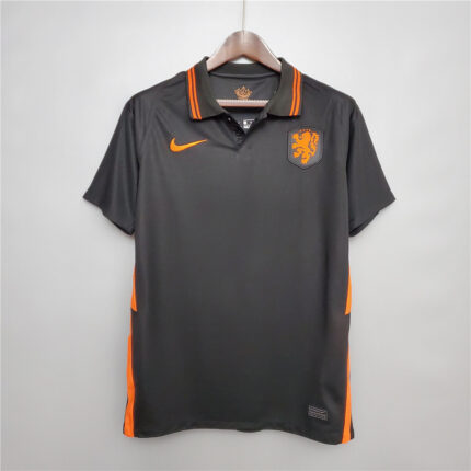 Mens Netherlands 2020 Away black Retro Style Jersey