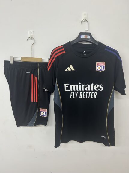 Mens Olympique Lyonnais 2025/26 Lyon black Training Jersey