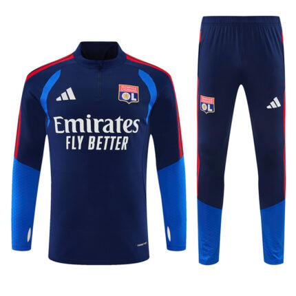 Mens Olympique Lyonnais 2026/27 Half-zip Royal Blue Tracksuit