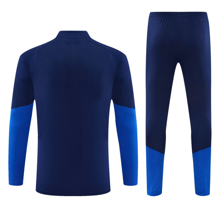 Mens Olympique Lyonnais 2026/27 Half-zip Royal Blue Tracksuit