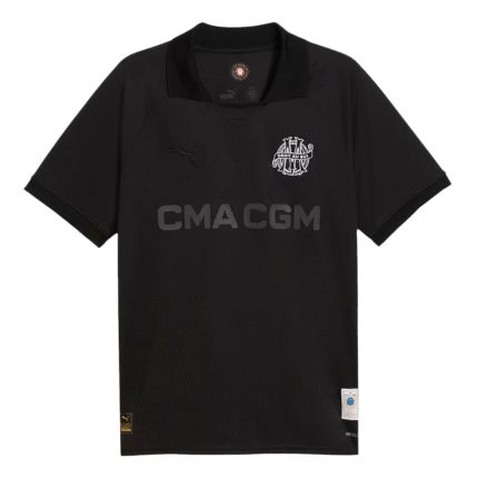 Mens Olympique Marseille 2024/25 Goalkeeper Black 125th Anniversary Jersey