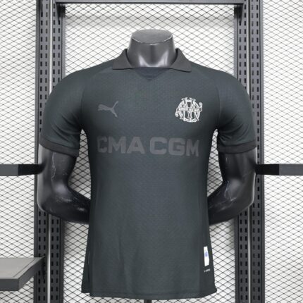 Mens Olympique Marseille 2024/25 Special Edition Black Jersey Player Version