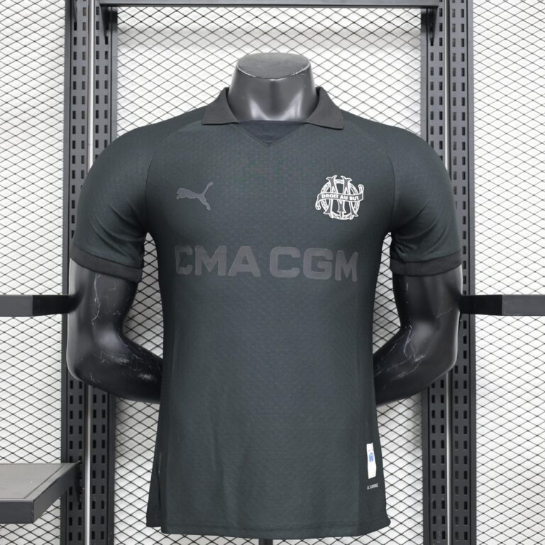 Mens Olympique Marseille 2024/25 Special Edition Black Jersey Player Version