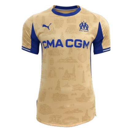Mens Olympique Marseille 2025/26 Fourth Jersey Player Version