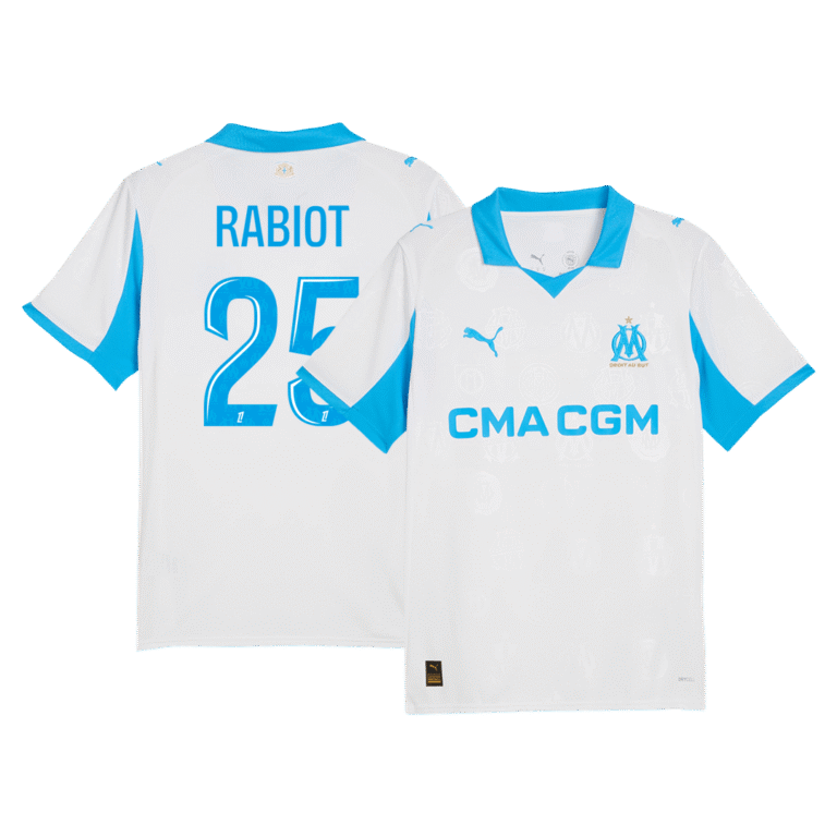 Mens Olympique Marseille 2025/26 Home Jersey – Rabiot 25
