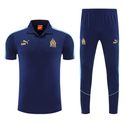 Mens Olympique Marseille 2025/26 Suit Blue Polo