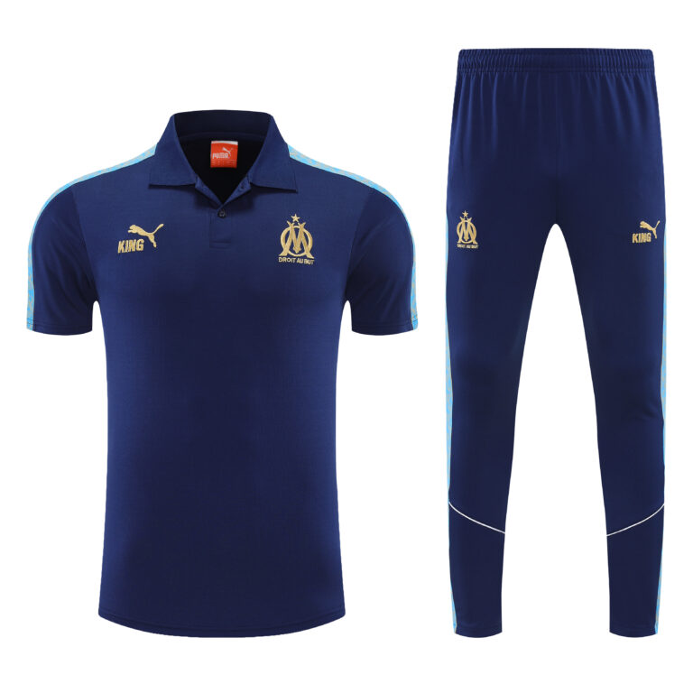 Mens Olympique Marseille 2025/26 Suit Blue Polo