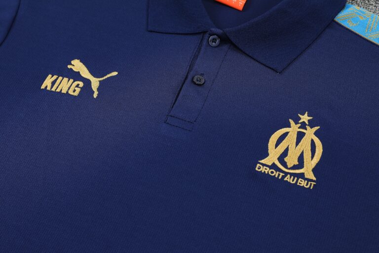 Mens Olympique Marseille 2025/26 Suit Blue Polo