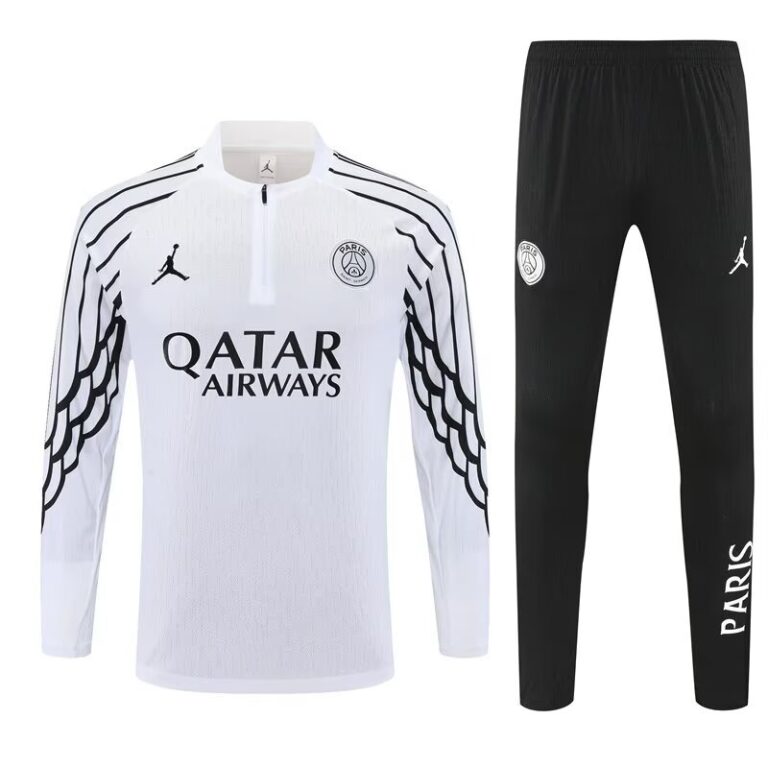 Mens Paris FC 2025/26 White Half Zipper Tracksuit