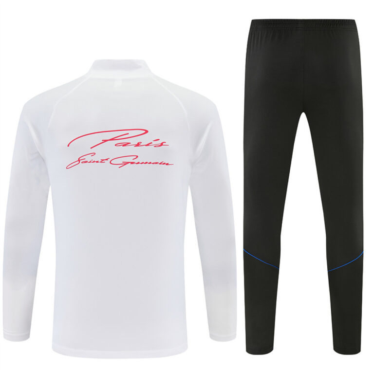 Mens Paris FC 2026/27 Half-zip White Orange Tracksuit