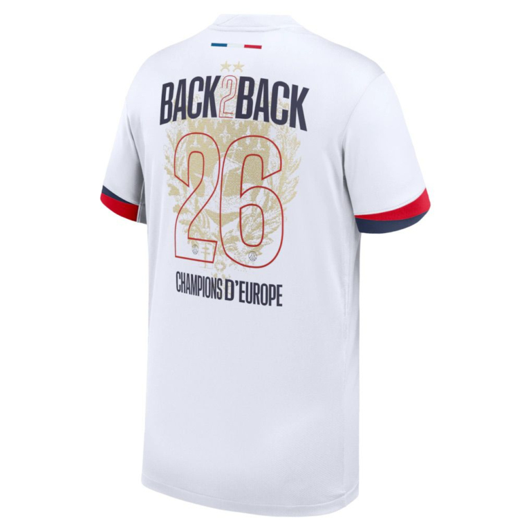 Mens Paris FC 2026 Away Back2Back Champions DEurope Jersey