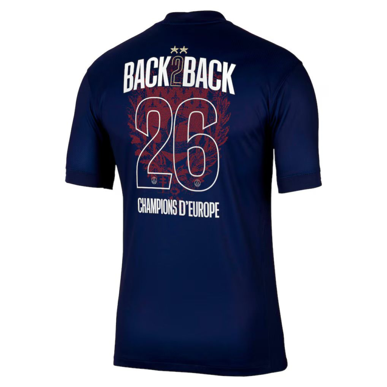 Mens Paris FC 2026 Home Back2Back Champions DEurope Jersey