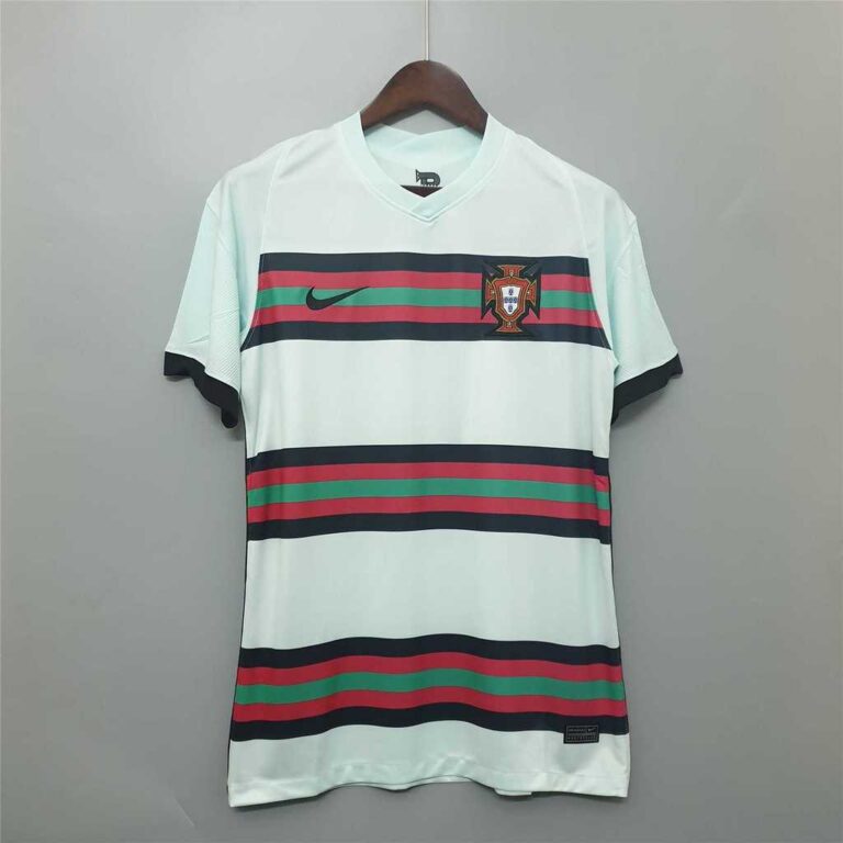 Mens Portugal 2020 Away white Retro Style Jersey