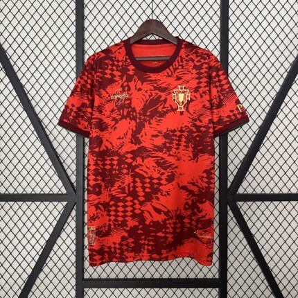 Mens Portugal 2024 Wear Red Training Jersey