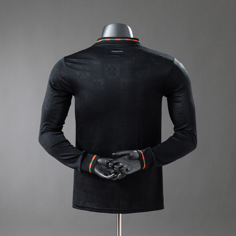 Mens Portugal 2026 World Cup World Cup Special Edition Black Panther Long Sleeve Long Sleeve Jersey Player Version