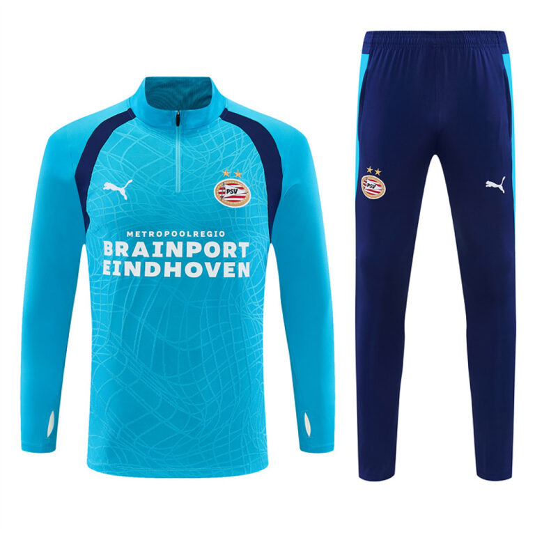 Mens PSV 2026/27 Half-zip Light Blue Tracksuit