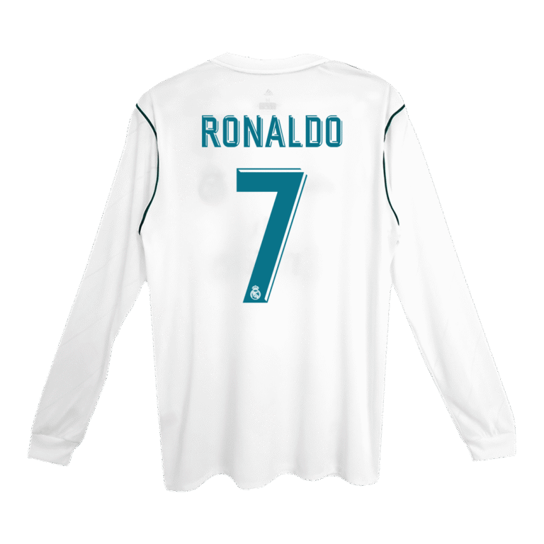 Mens Real Madrid 2017/18 Home Jersey Long Sleeve – Ronaldo 7