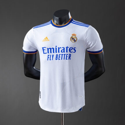 Mens Real Madrid 2021/22 Home Retro Style Jersey Player Version