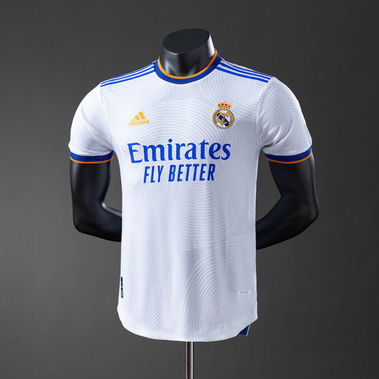 Mens Real Madrid 2021/22 Home Retro Style Jersey Player Version