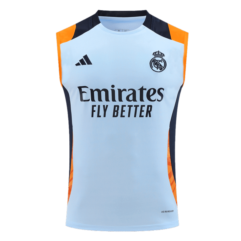 Mens Real Madrid 2024/25 Top Blue Training Vest