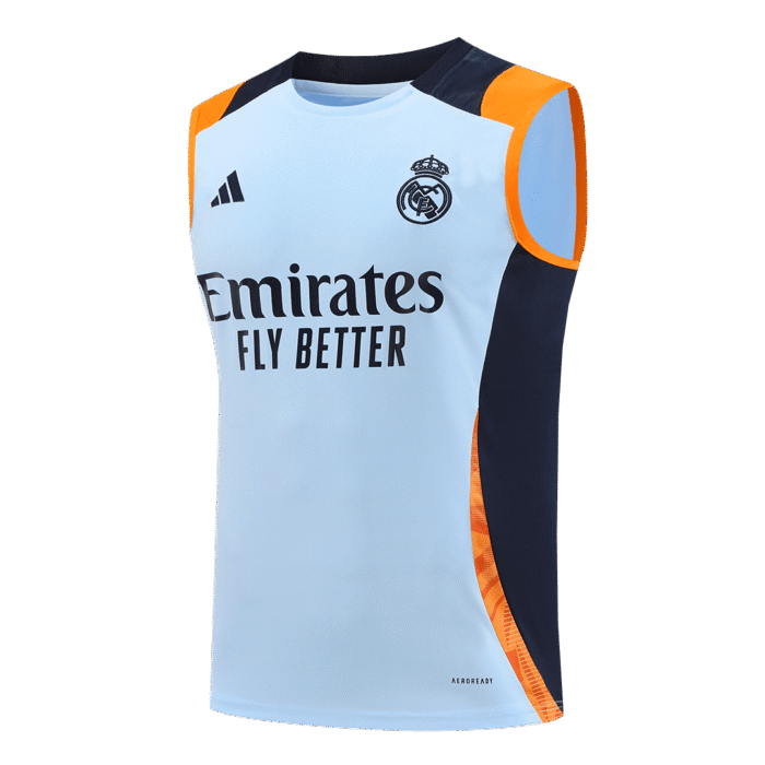 Mens Real Madrid 2024/25 Top Blue Training Vest