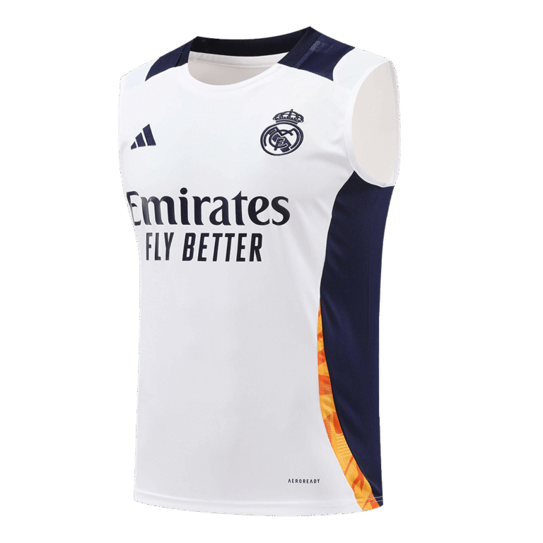 Mens Real Madrid 2024/25 Top White Training Vest