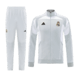 Mens Real Madrid 2025/26 Home Gray Tracksuit