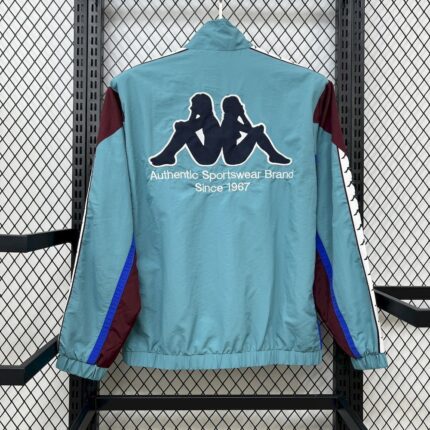 Mens Real Madrid 2025/26 Kappa OG Style Green Windbreaker Jackets Jacket