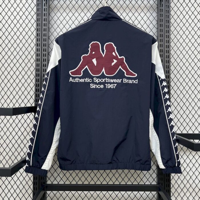 Mens Real Madrid 2025/26 Kappa OG Style Navy Windbreaker Jackets Jacket