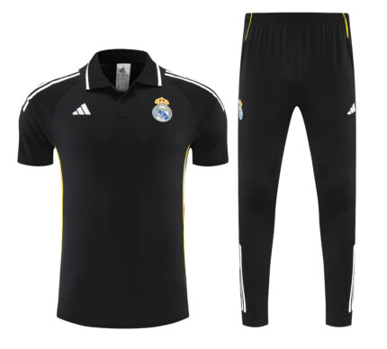 Mens Real Madrid 2025/26 Suit Black Polo