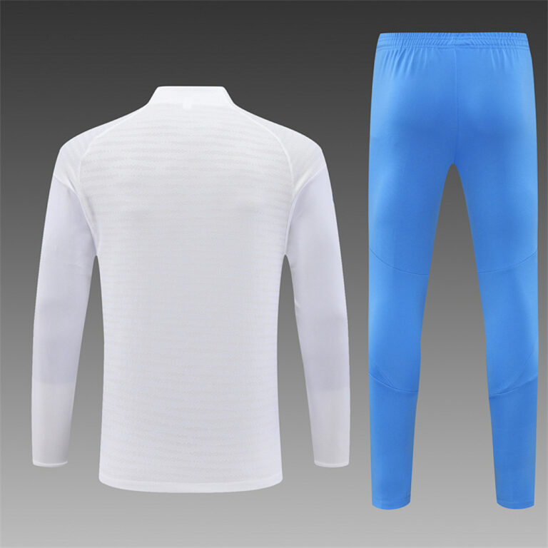 Mens Real Madrid 2025/26 Whie Half zipper Suit Training Jersey