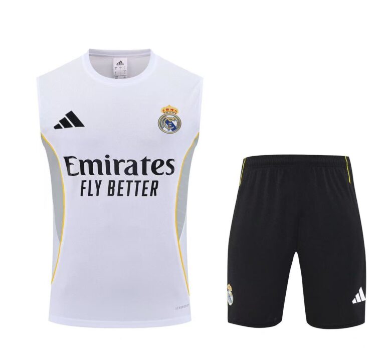 Mens Real Madrid 2025/26 White Training Vest